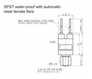 Presostat mini ACB Danfoss SPST automat conexiune filetanta